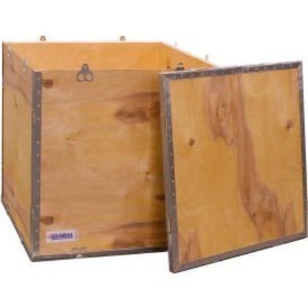 GLOBAL EQUIPMENT Global Industrial„¢ 4 Panel Hinged Shipping Crate w/ Lid, 23-1/4"L x 23-1/4"W x 23-1/2"H GSH058905890595